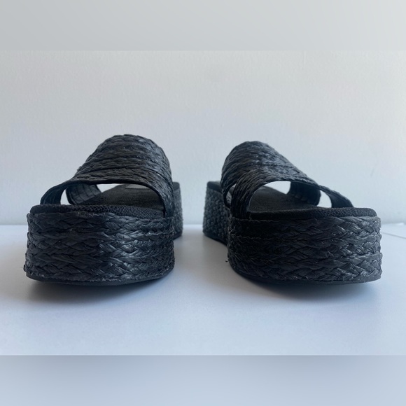 Larroude The Ash sandals handmade braided raffia in a flatform style Size 9 - Picture 9 of 13